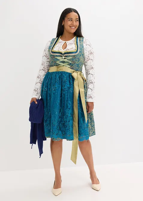 Dirndl med paljettförkläde (2 delar), bonprix