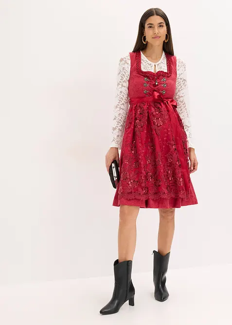 Dirndl med paljettf&ouml;rkl&auml;de (2 delar), bonprix