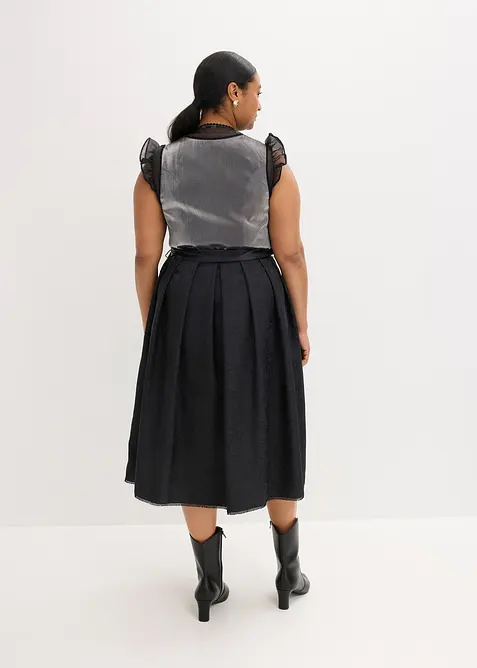 Dirndl med glansigt blusliv (2 delar), bonprix