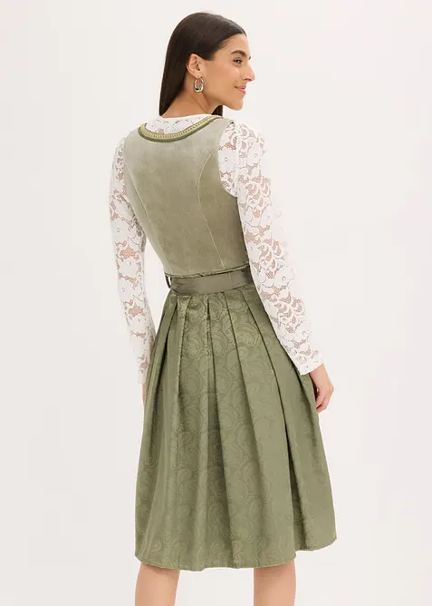 Dirndl med paljettförkläde (2 delar), bonprix