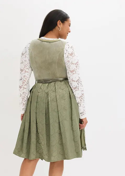 Dirndl med paljettförkläde (2 delar), bonprix