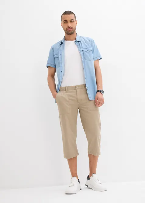 Långa bermudas med påsydda fickor, Regular Fit, bonprix