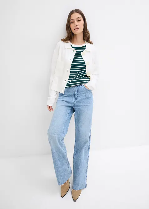 T-shirt av tjock ekologisk bomull, bonprix