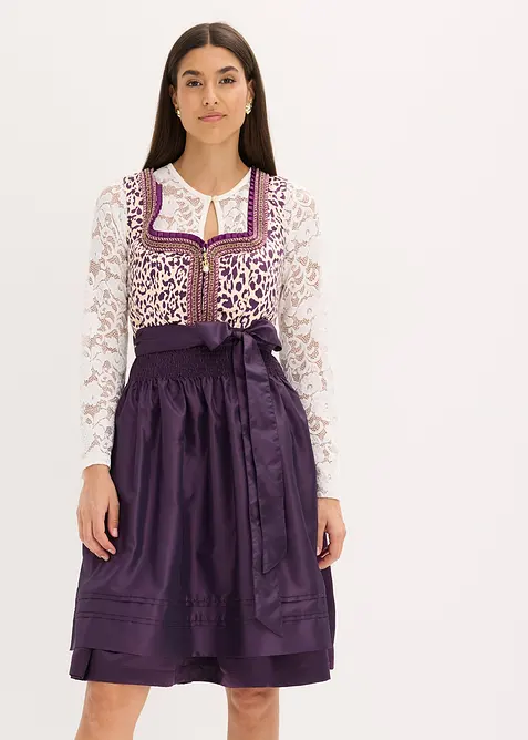 Dirndl med broderat förkläde (2 delar), bonprix