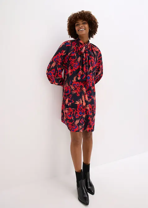 Klänning med knytband, bonprix