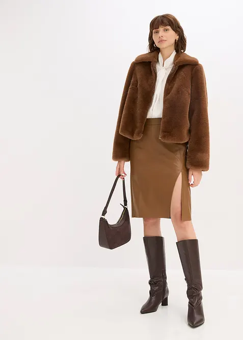 Pennkjol i skinnimitation, bonprix