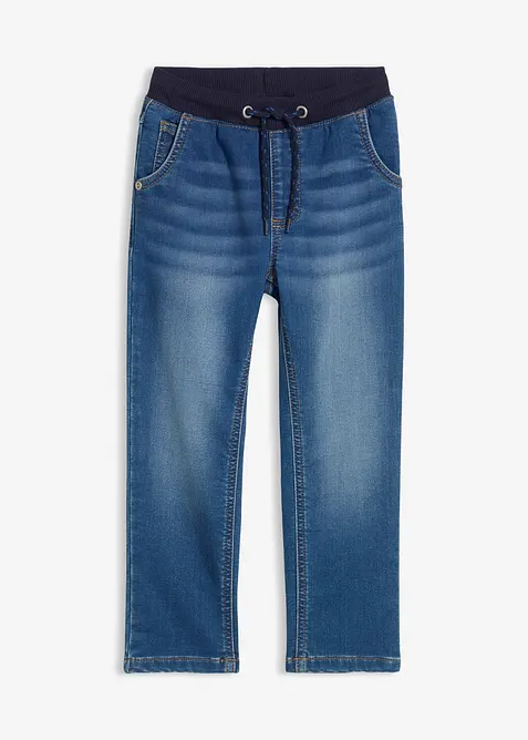 Regular Fit joggerjeans i dra på-modell Straight, bonprix