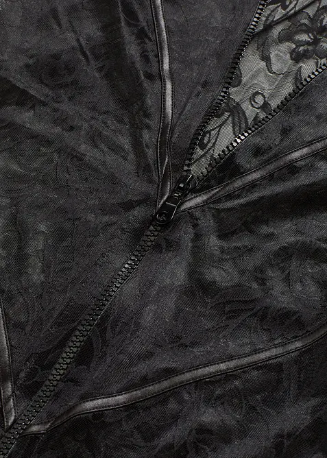 Klänning av spets med dragkedja, bonprix