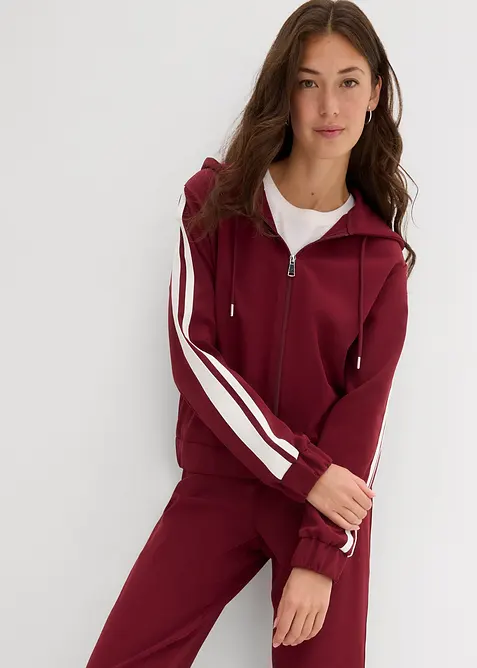 Träningsjacka med sportiga ränder, bonprix