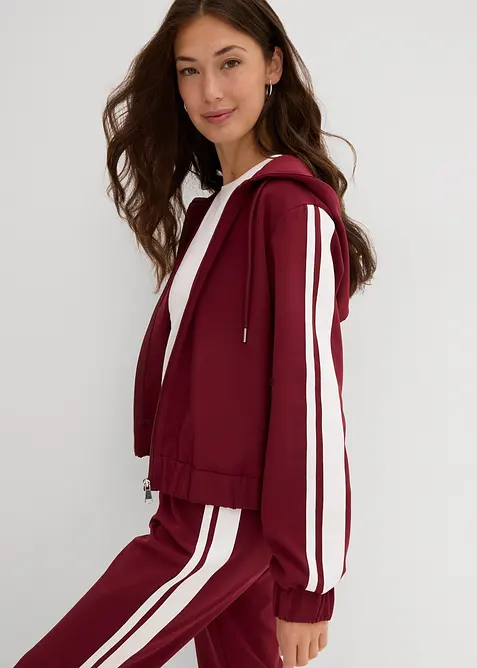 Träningsjacka med sportiga ränder, bonprix