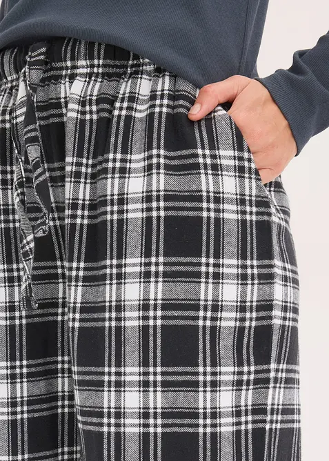 Vävd pyjamasbyxa i flanell, bonprix