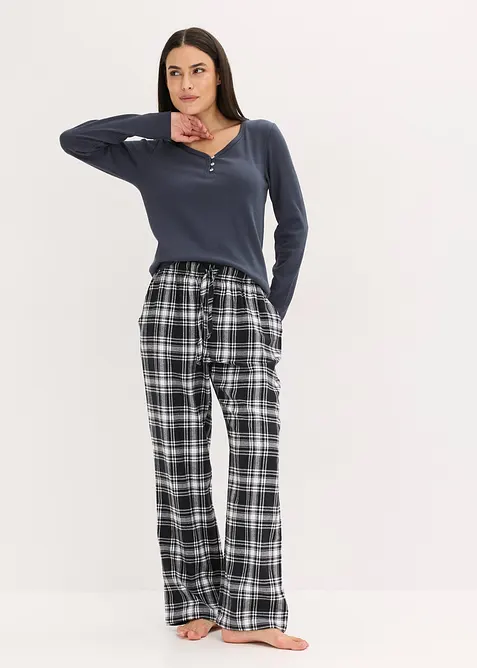 Vävd pyjamasbyxa i flanell, bonprix