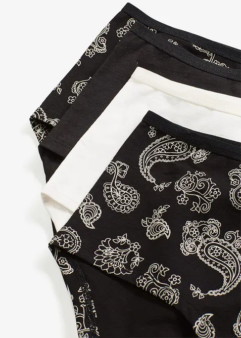 Maxihipstertrosa med ekologisk bomull (4-pack), bonprix