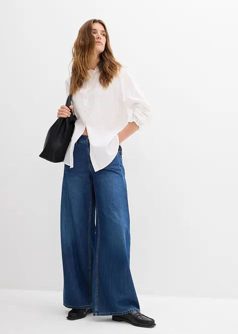 Blus i ren bomull, bonprix