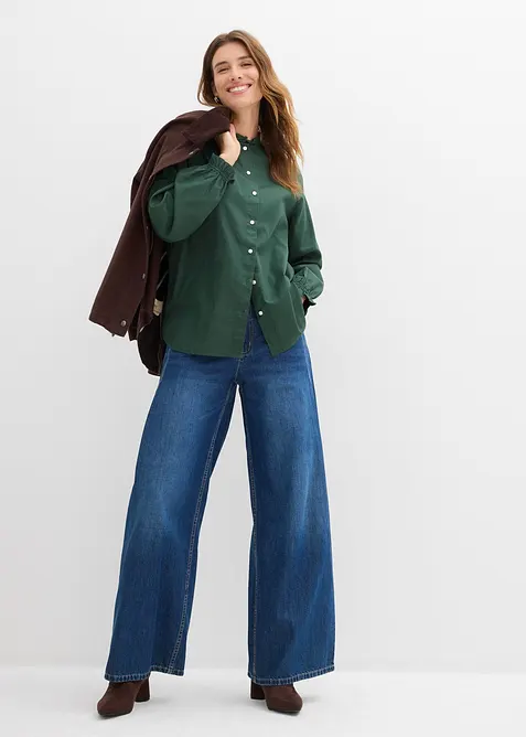 Blus i ren bomull, bonprix