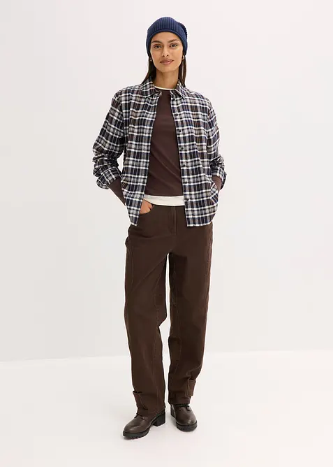 Flanellskjorta i bomull, bonprix