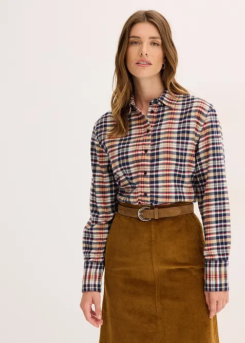 Flanellskjorta i bomull, bonprix