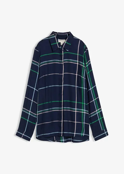 Lång blus i mjuk viskos, bonprix