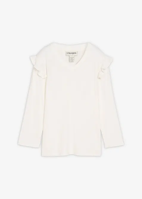 Jerseytopp av bomullsmix, bonprix