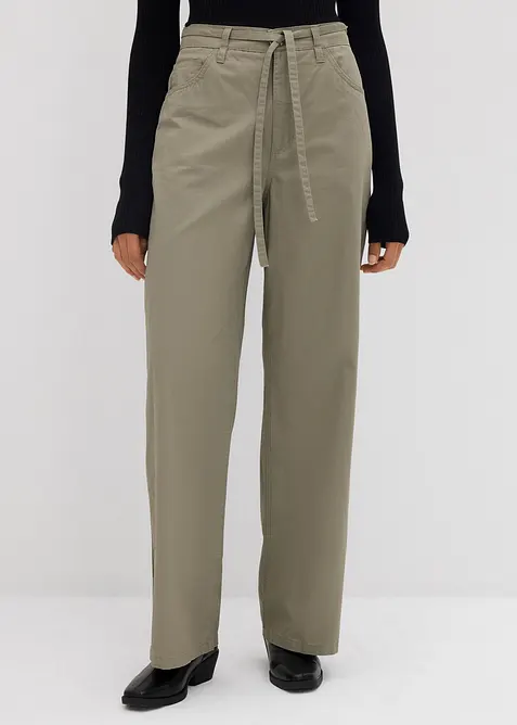 Twillbyxa i ren bomull, bonprix