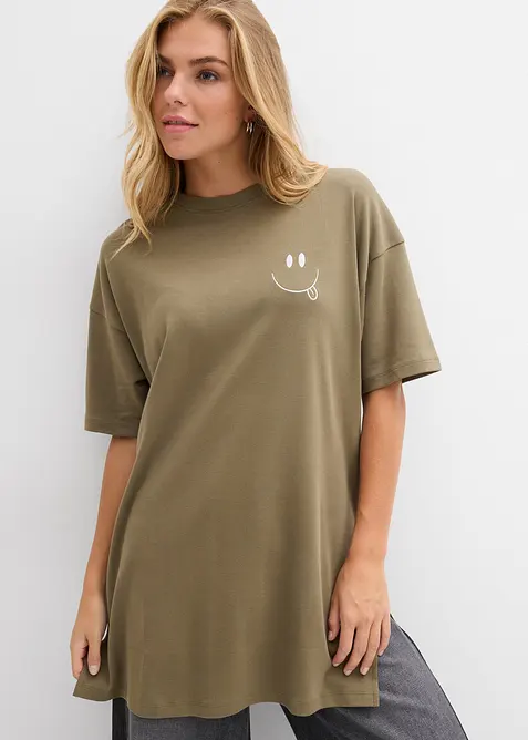 Lång topp i oversizemodell av ekologisk bomull, bonprix