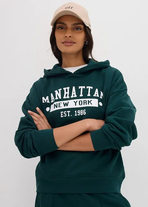 Oversizehoodie av ren bomull, bonprix