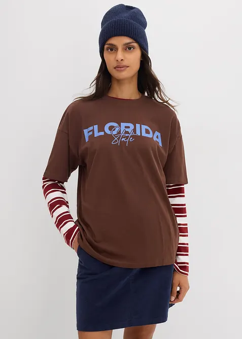 T-shirt i oversizemodell av ekologisk bomull, bonprix