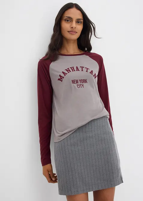 Långärmad topp av jersey, bonprix