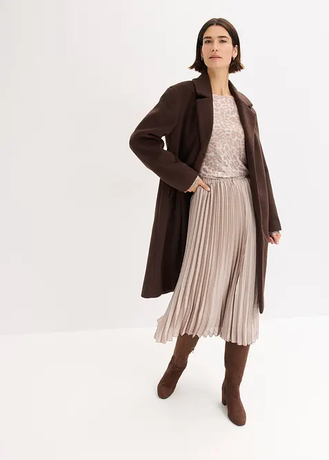 Topp med glansigt leopardmönster, bonprix