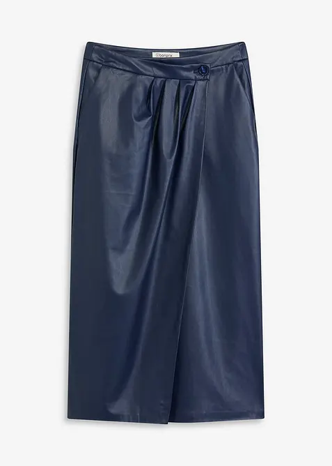 Omlottkjol av skinnimitation, bonprix