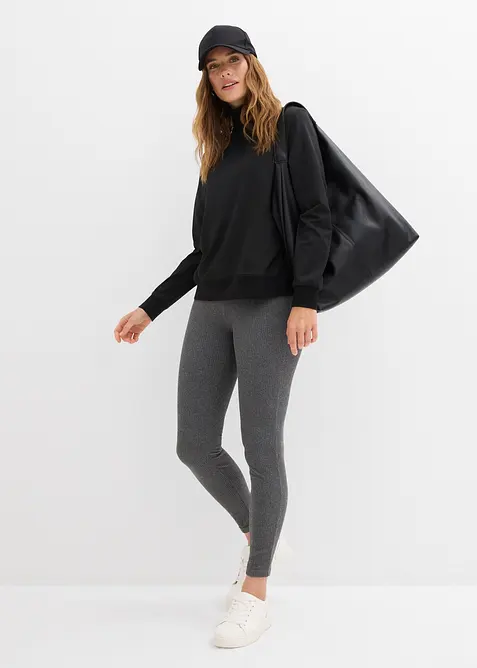 V&auml;rmande fleecetopp med polokrage, bonprix