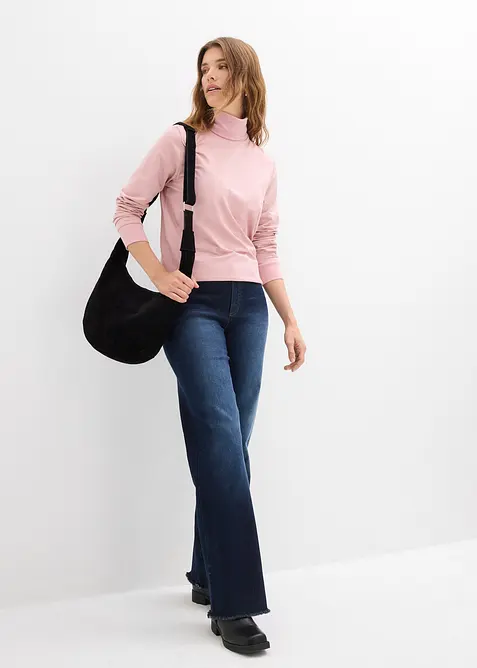 Värmande fleecetopp med polokrage, bonprix