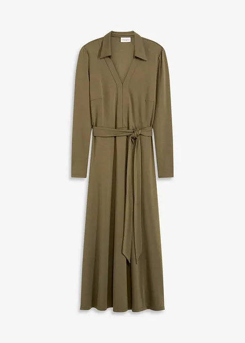 Skjortklänning med viskos, bonprix