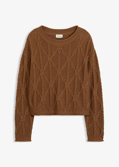 Tröja i bomullsblandning, bonprix