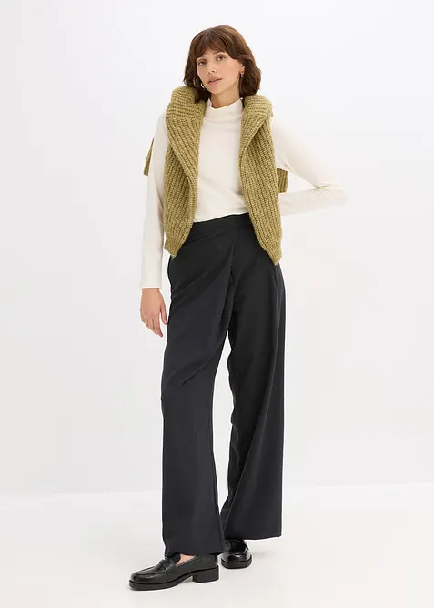 Långärmad topp i figurnära modell, bonprix