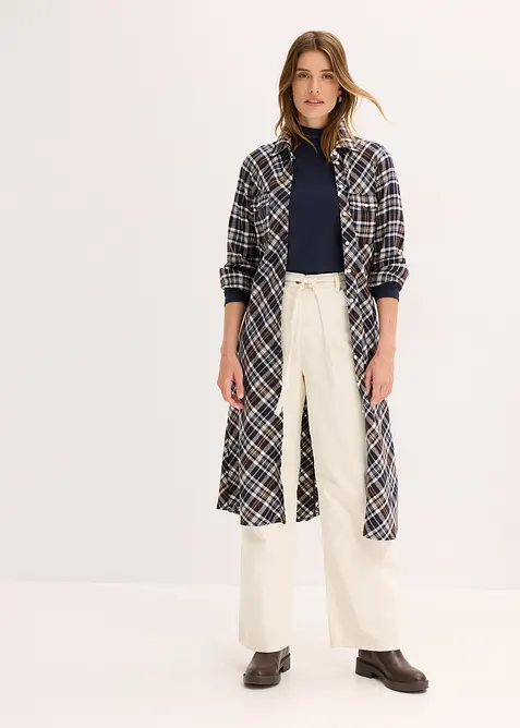 Långärmad topp i figurnära modell, bonprix