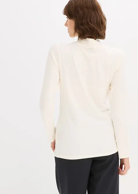 Långärmad topp i figurnära modell, bonprix