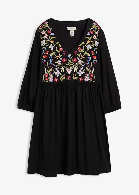 Tunikaklänning i följsam viskos, bonprix