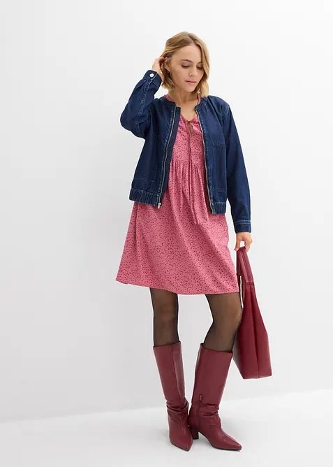 Tunikaklänning av mjuk viskos, bonprix