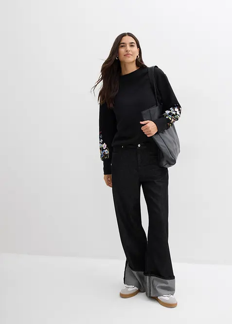 Sweatshirt av bomullsmix, bonprix