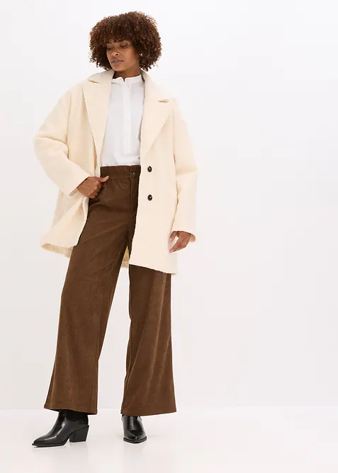 Manchesterbyxa med vida ben, bonprix