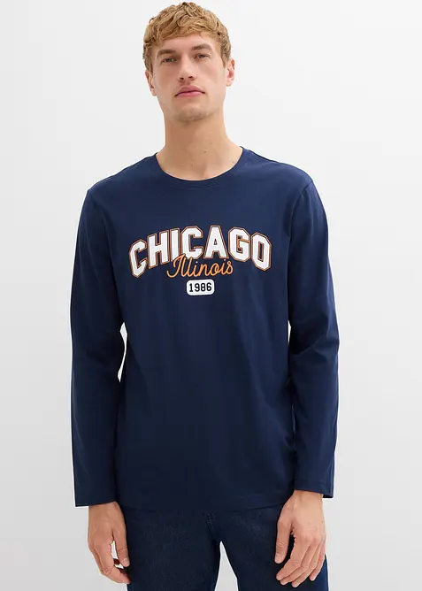 Långärmad tröja av ekologisk bomull (2-pack), bonprix