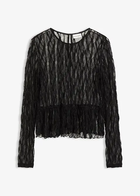 Långärmad topp av spets, bonprix