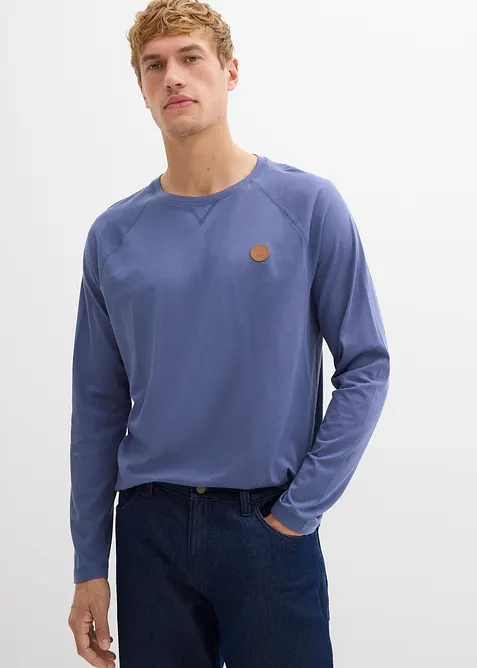 Långärmad tröja av ekologisk bomull (2-pack), bonprix