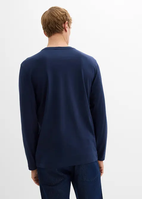 Långärmad tröja av ekologisk bomull (2-pack), bonprix