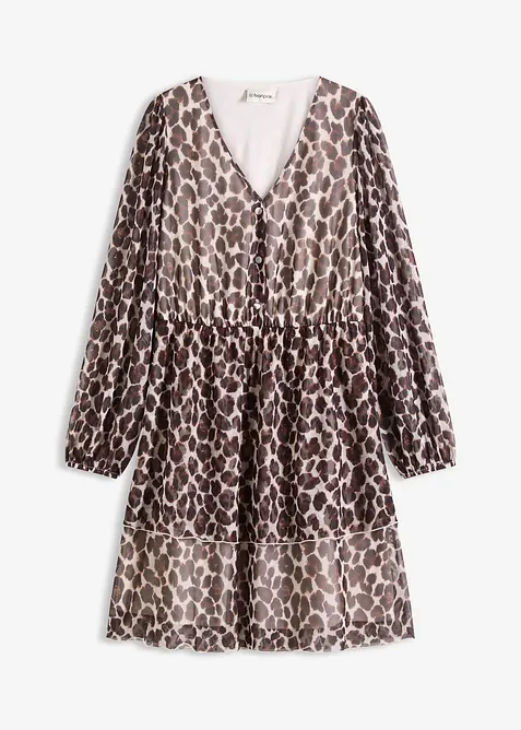 Tunikaklänning av mjuk mesh, bonprix