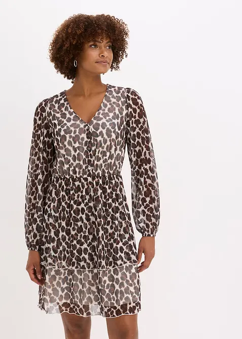 Tunikaklänning av mjuk mesh, bonprix