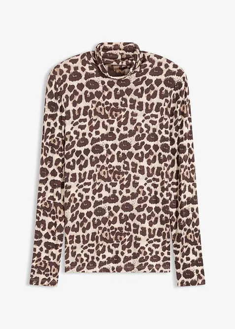 Långärmad topp i mjuk viskosmix, bonprix