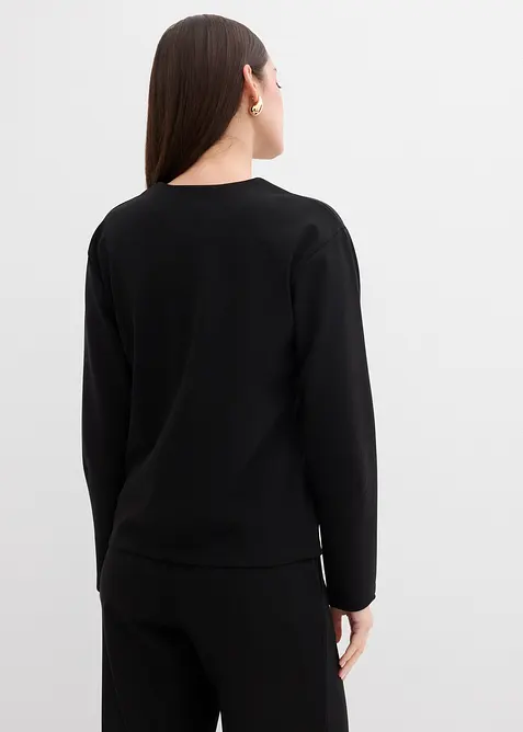 Långärmad Punto di Roma-topp, bonprix