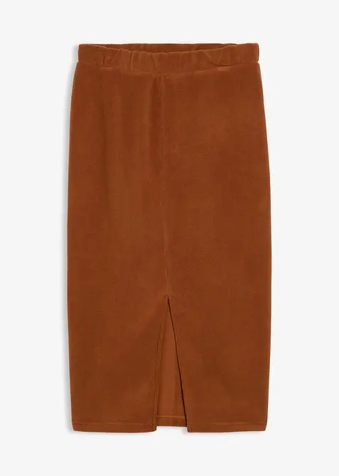 Midikjol av polarfleece, bonprix